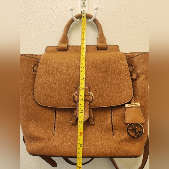 Michael Kors Romy Medium Sized Tan Leather Backpack - Picture 6 of 11